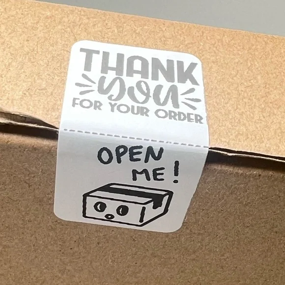Set of 100 - Thank you / Open Me Seal Adhesive Packaging Label Stickers  new - Picture 10 of 12